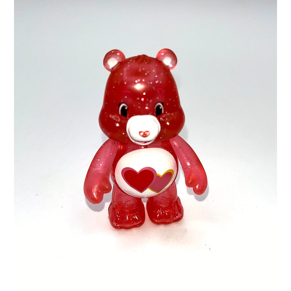 Care Bears Other - Red Pink Heart Care Bears Glitter Fun Figures Love Alot Bear Cupcake Cake Topper